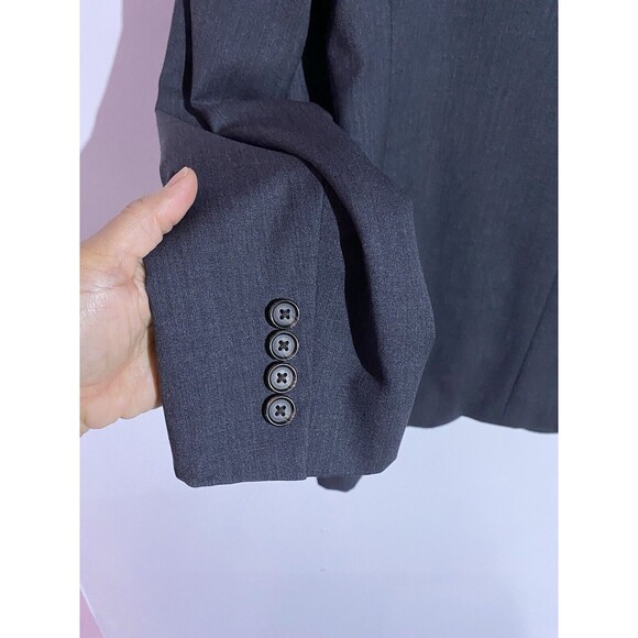 Lauren Ralph Lauren Blazer Mens 40L Gray Slim Black Label Wool Sport Coat Jacket - Picture 5 of 16